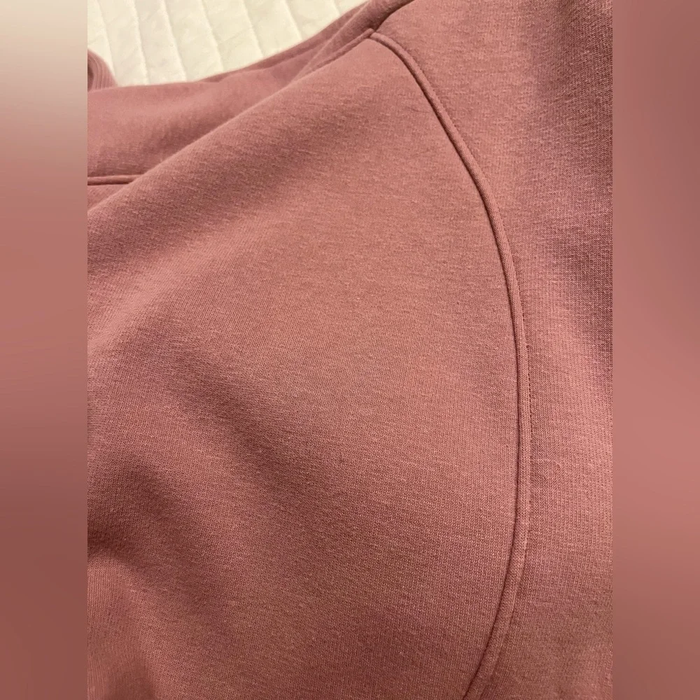 Athleta Cozy Karma 1/4 Zip Dress, Dogwood Mauve